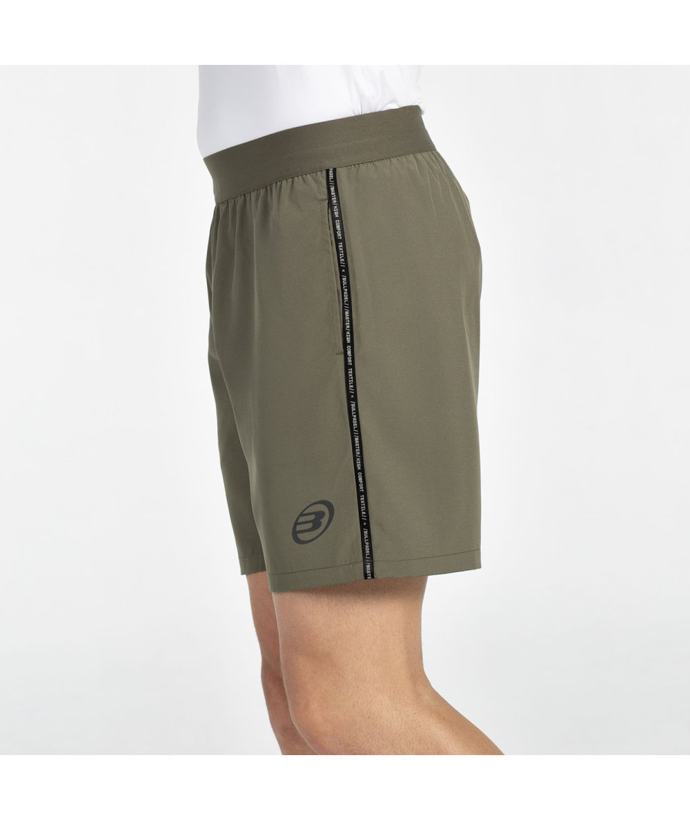 Détail du tissu du Short Bullpadel Maceda Kaki