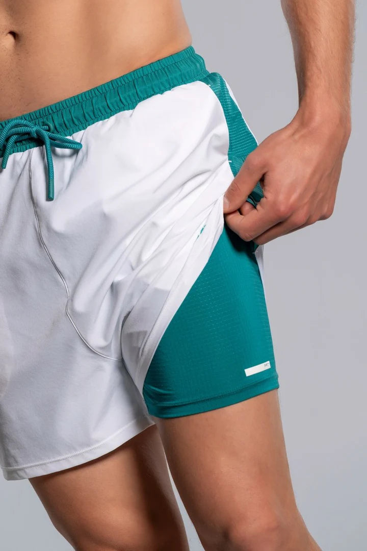 Short de padel Nox Pro Blanc / Vert Ivoire