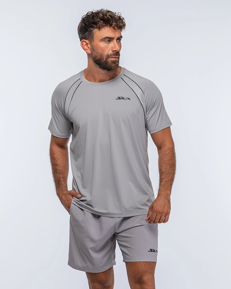 Tee Shirt Siux Match 2 Gris vue de face
