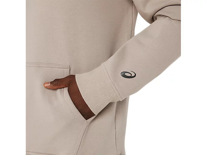 Sweat Asics Gris détail tissu