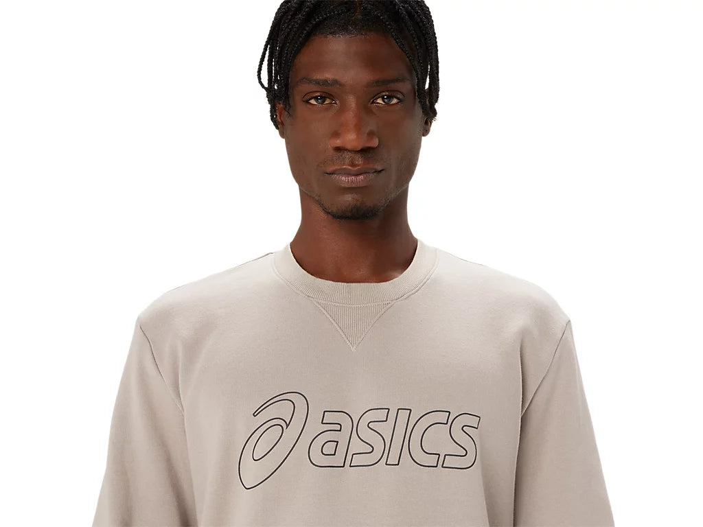 Vue avant du Sweatshirt Asics Grey