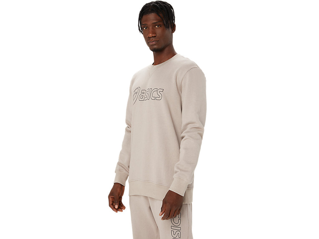 Vue latérale du Sweatshirt Asics Grey