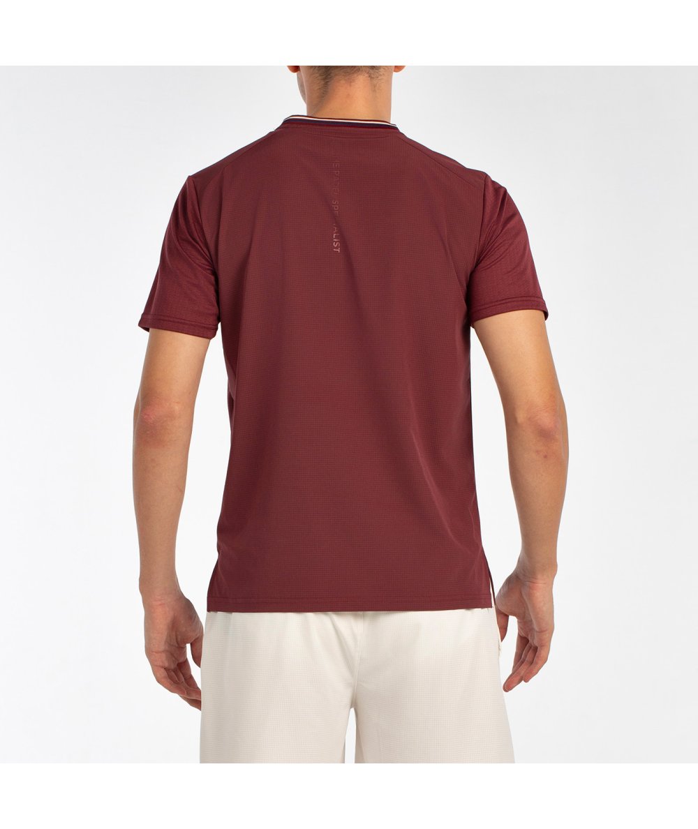 Tee Shirt de padel Bullpadel Acrux Vino Burdeos