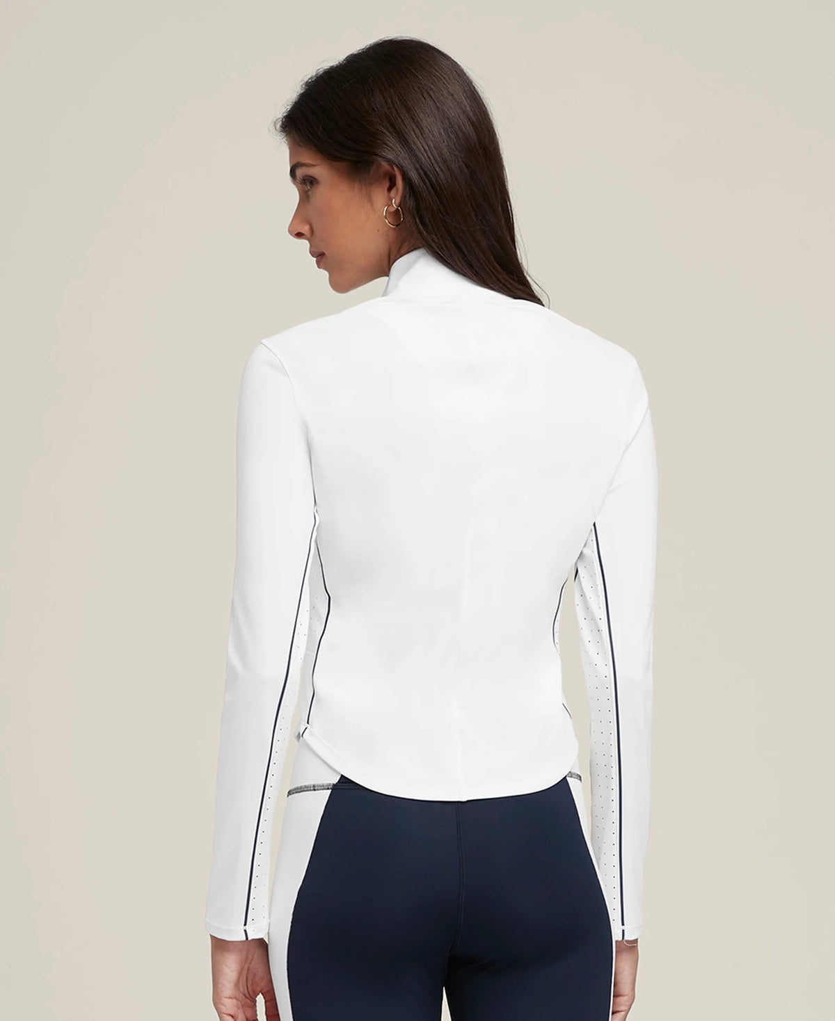Veste Wilson Brentwood Half Zip White vue de côté, confort et liberté de mouvement