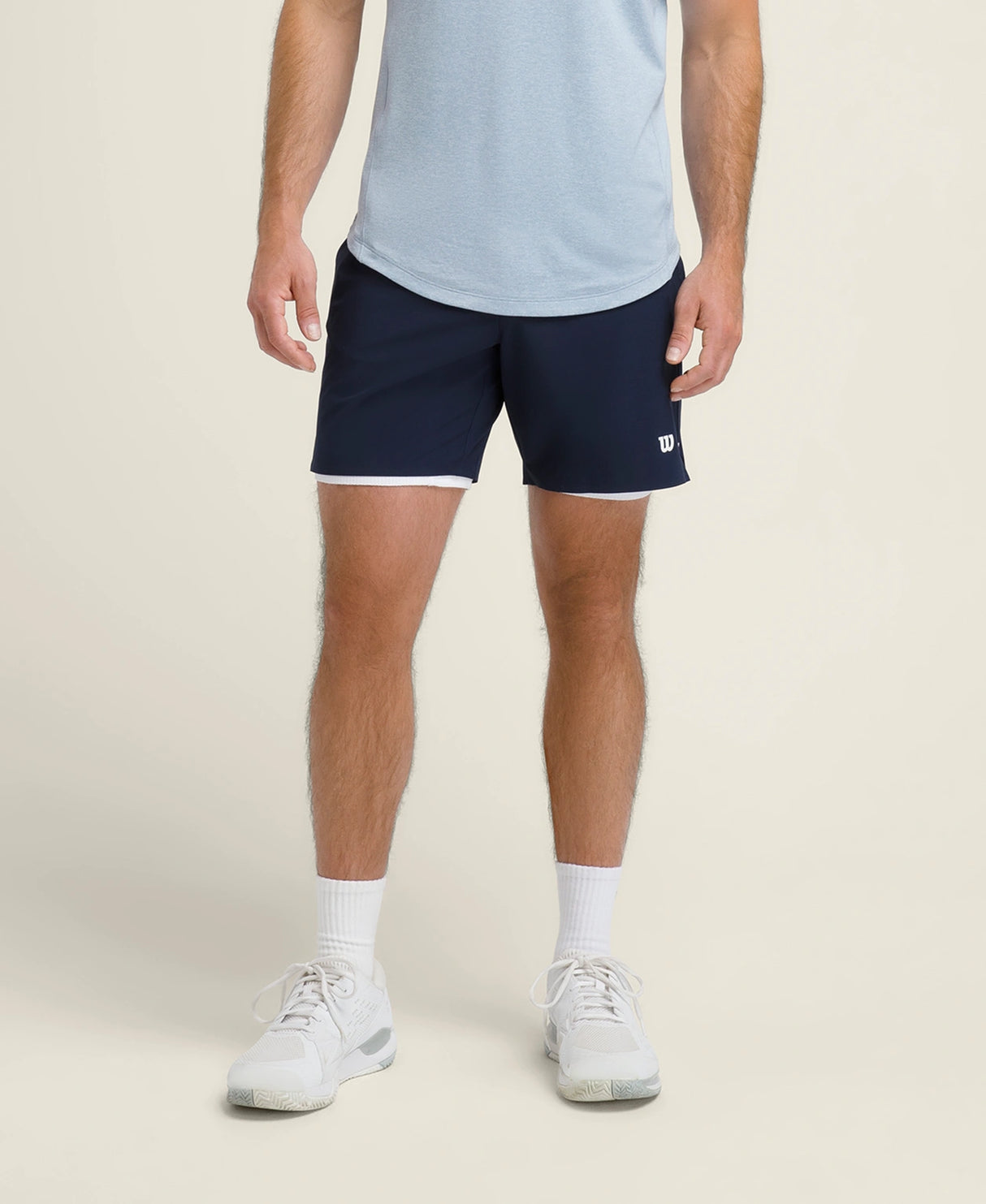 Short Wilson Tournament V2 7'' Navy vue face
