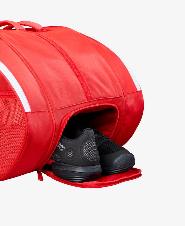Vue dessus du Sac Wilson Padel Tour Bag Red