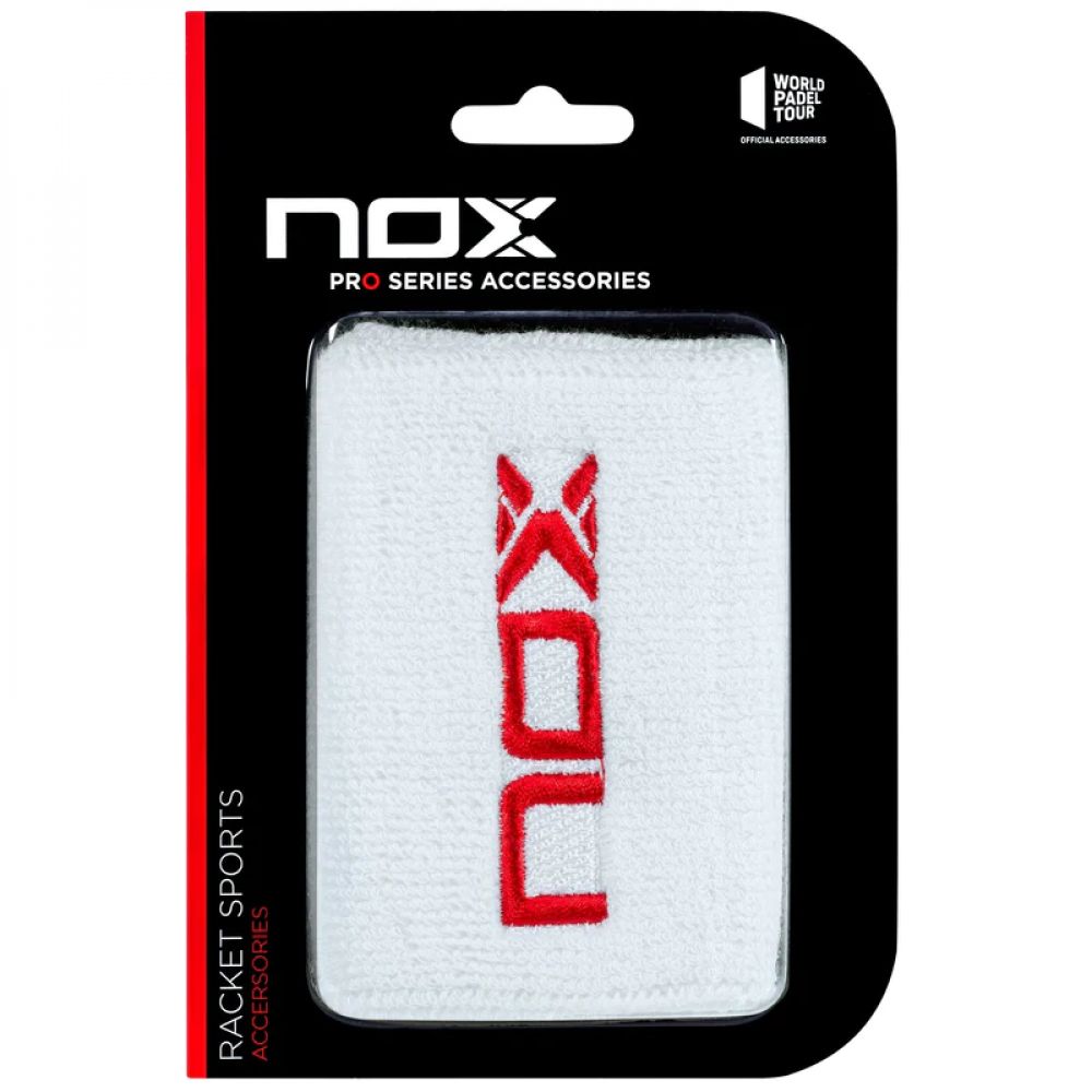 Nox Sponge Wristbands x2 White / Red