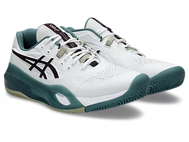 Chaussures de padel Asics Gel Resolution X Clay White / Dark Aubergine
