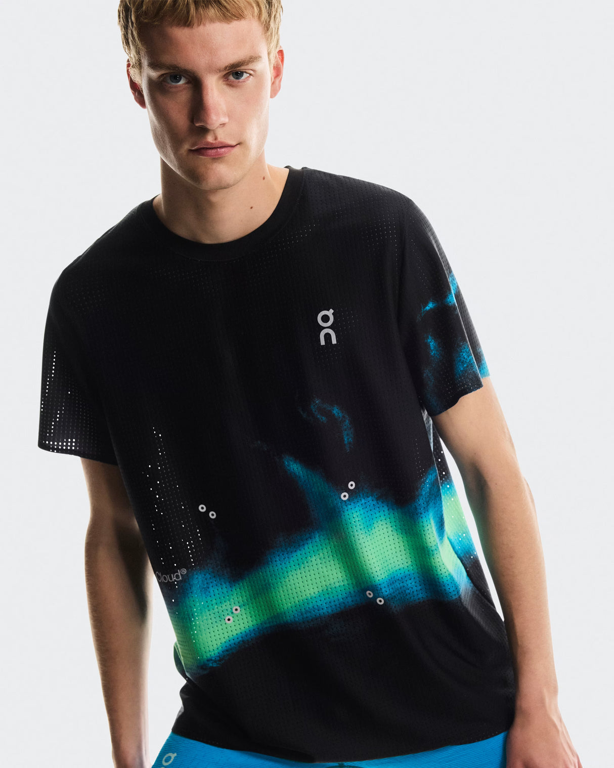 Tee Shirt On Pace Mesh T Black Horizon