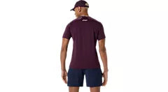 Tee Shirt Asics Match Jacquard SS Top Dark Aubergine