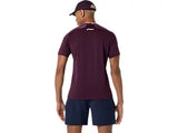 Tee Shirt Asics Match Jacquard SS Top Dark Aubergine