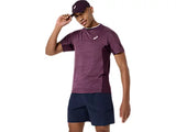 Tee Shirt Asics Match Jacquard SS Top Dark Aubergine