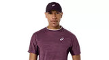 Tee Shirt Asics Match Jacquard SS Top Dark Aubergine