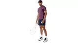 Tee Shirt Asics Match Jacquard SS Top Dark Aubergine