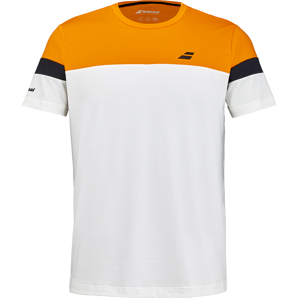 Tee Shirt de padel Babolat Crew Neck Orange / Cream