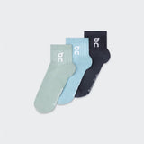 Chaussettes On Logo Sock Mid 3P Wash Navy