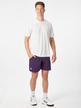 ClimaCool Adidas Club 3 Stripes Aurora Plum shorts for athletes.

