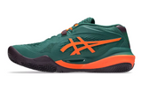 Chaussures de padel Asics Gel Resolution X Padel Jewel Green / Energy Orange