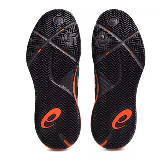 Chaussures de padel Asics Gel Resolution X Padel Jewel Green / Energy Orange