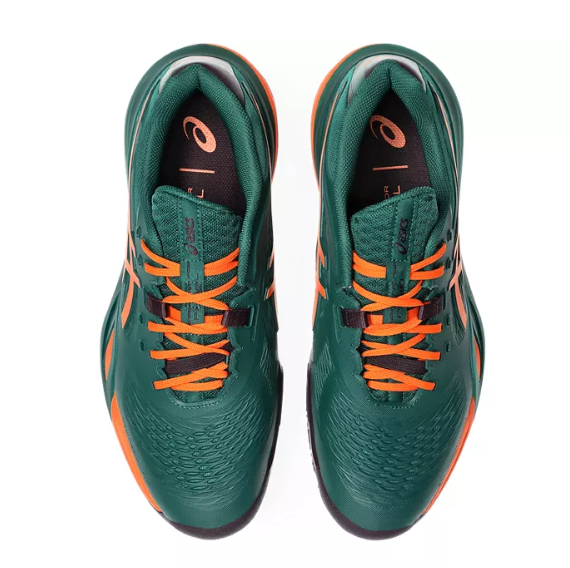 Chaussures de padel Asics Gel Resolution X Padel Jewel Green / Energy Orange
