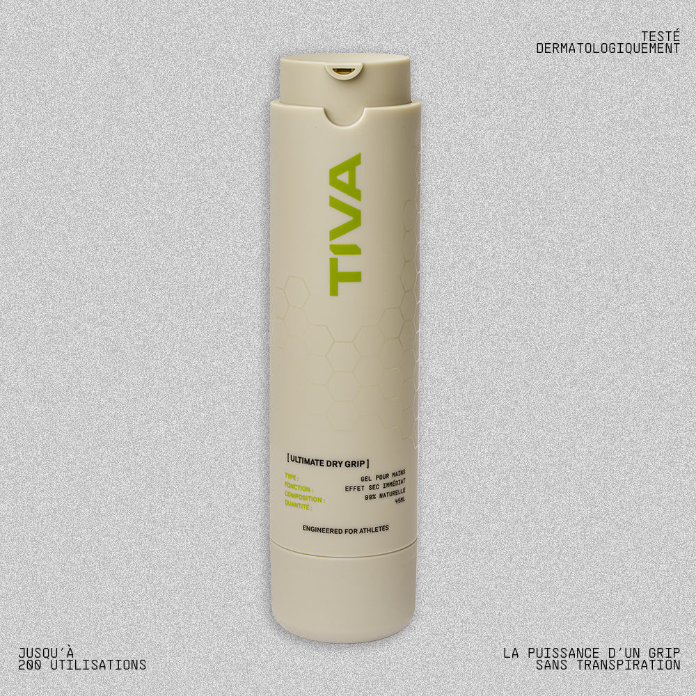 Tube de gel TIVA Dry Grip avec effet frais et sans résidus

