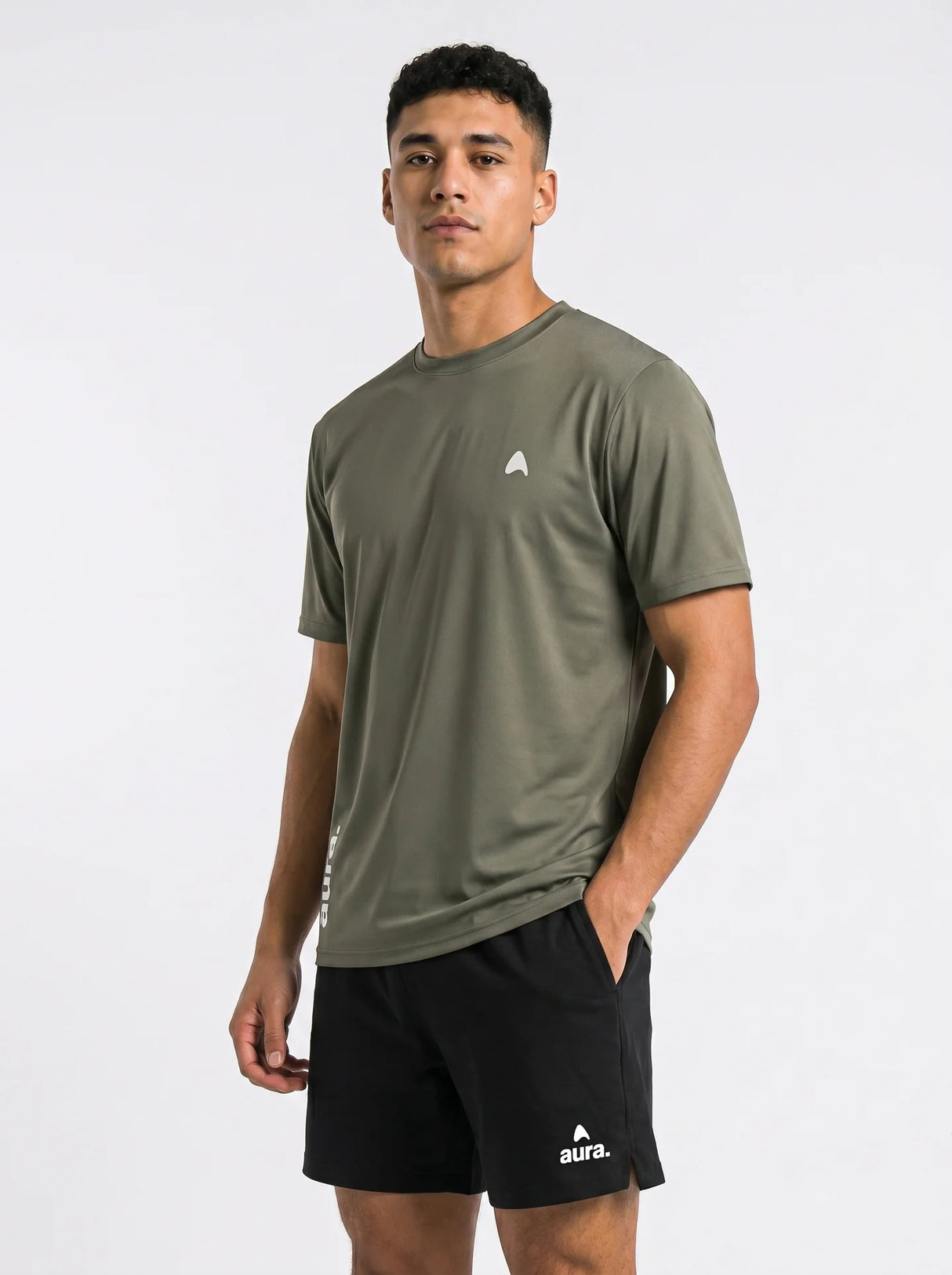 Tee Shirt de Padel Aura Performance - Kaki