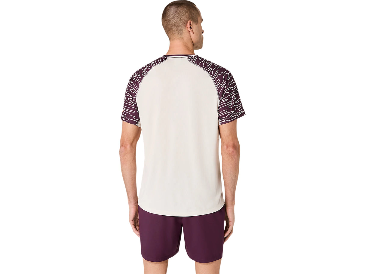 Tee Shirt de Padel Asics Court SS Top - Soft Oat