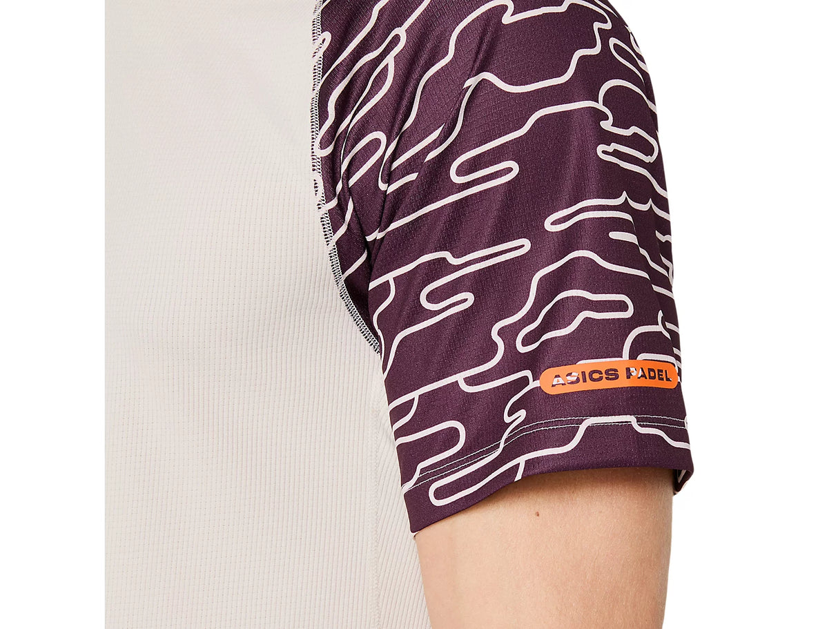 Tee Shirt de Padel Asics Court SS Top - Soft Oat