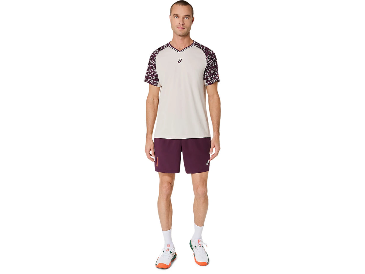 Tee Shirt de Padel Asics Court SS Top - Soft Oat