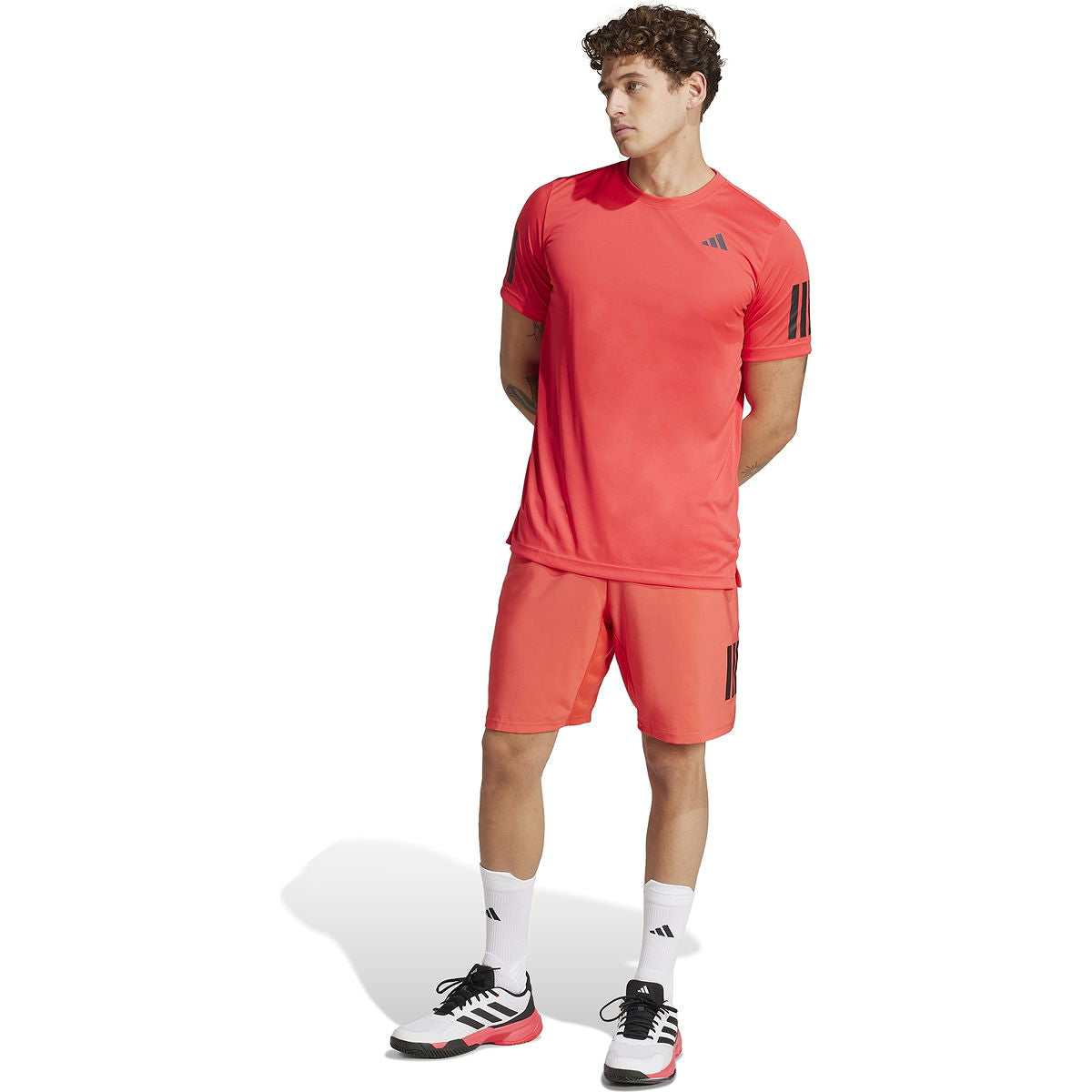 Tee Shirt Adidas Club 3 Stripes Better Scarlet