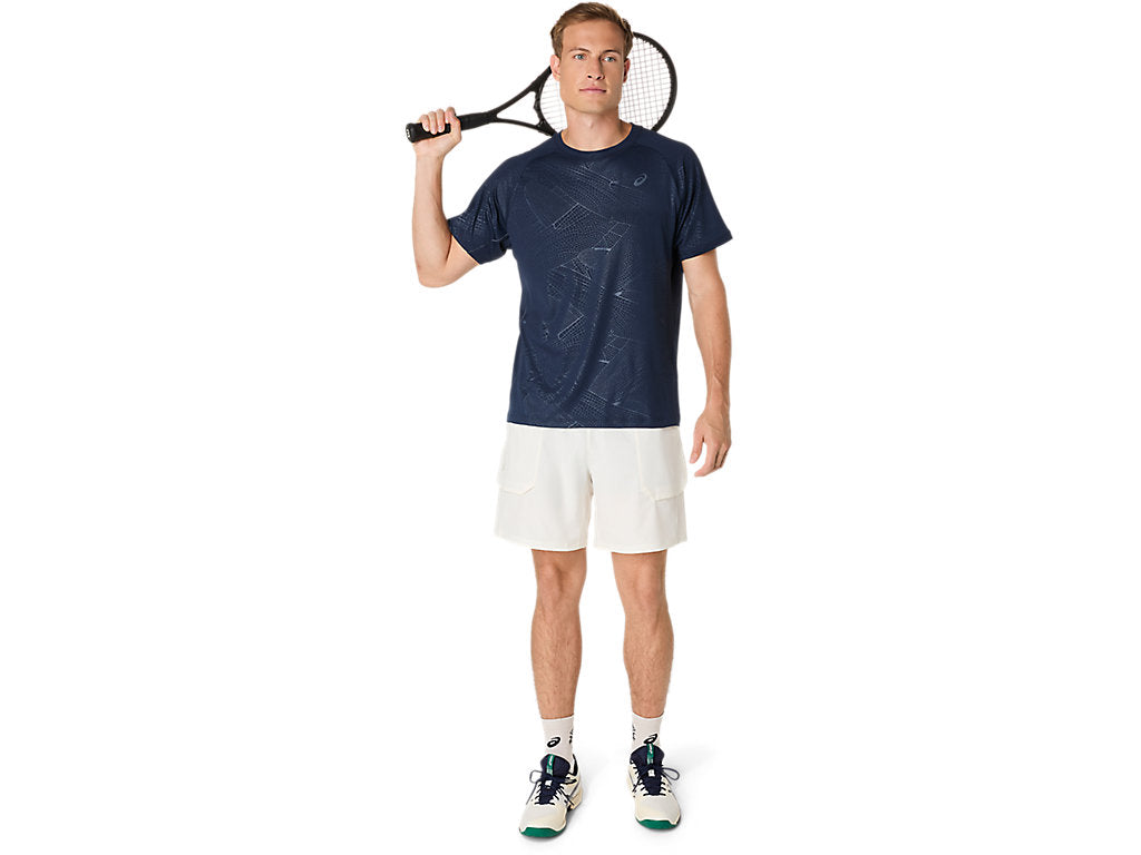 Tee Shirt Asics Game All Over Print SS Top Midnight