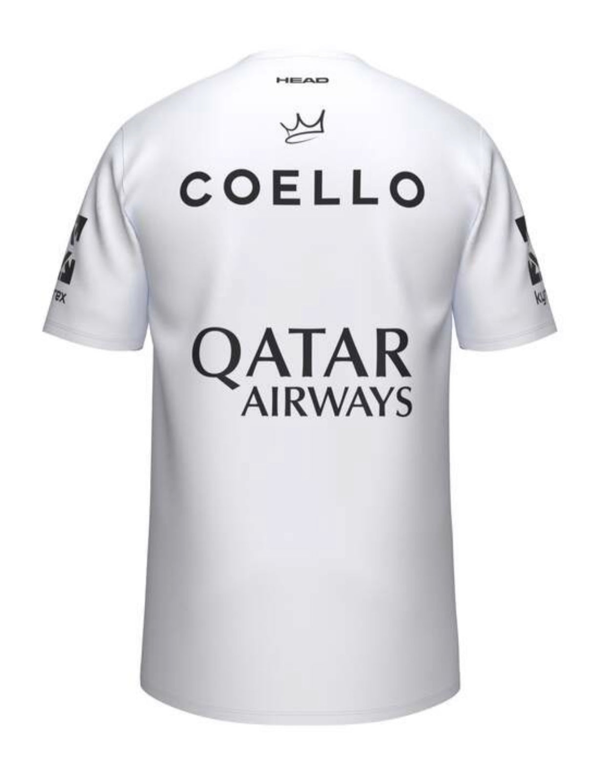 Maillot de padel blanc Arturo Coello 2025 avec design moderne

