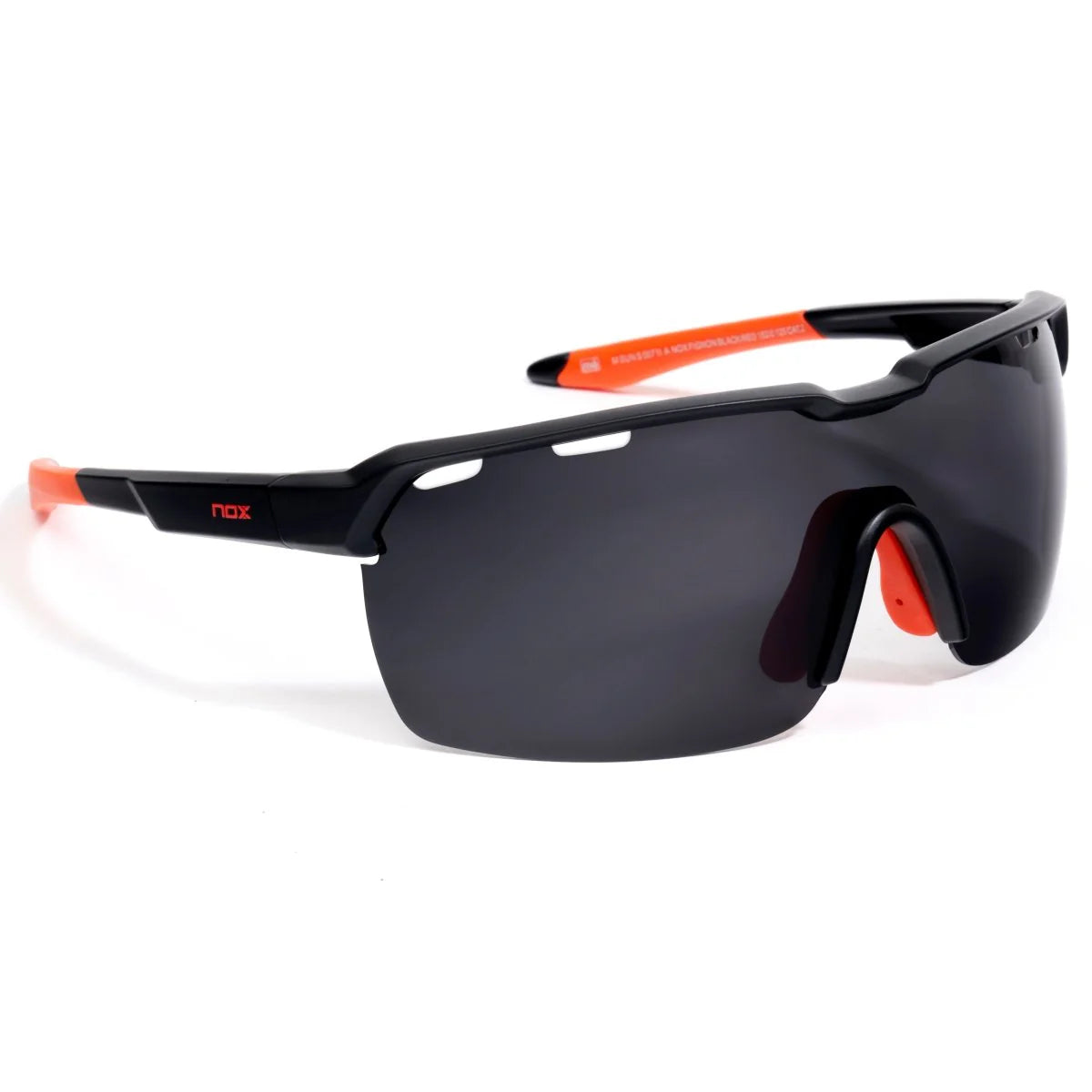 Close-up of Nox Mo Fignon Tempo sunglasses design, unisex fit

