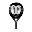 Détail de la raquette Wilson Optix V1 Black sur terrain

