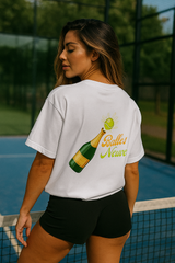 Stylish and durable Balles Neuves tee, perfect for padel enthusiasts.

