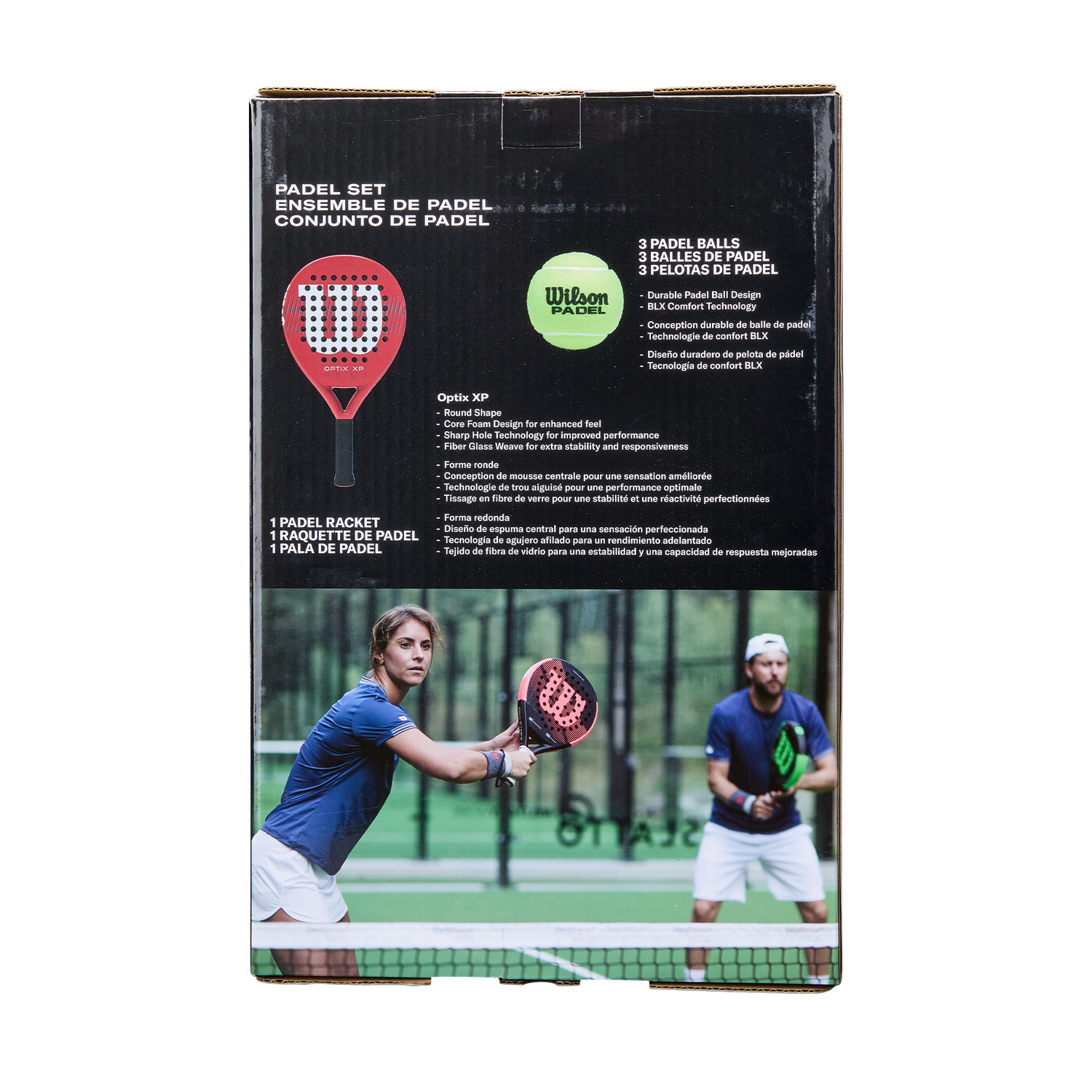 Pack de padel Wilson Optix V1 Red