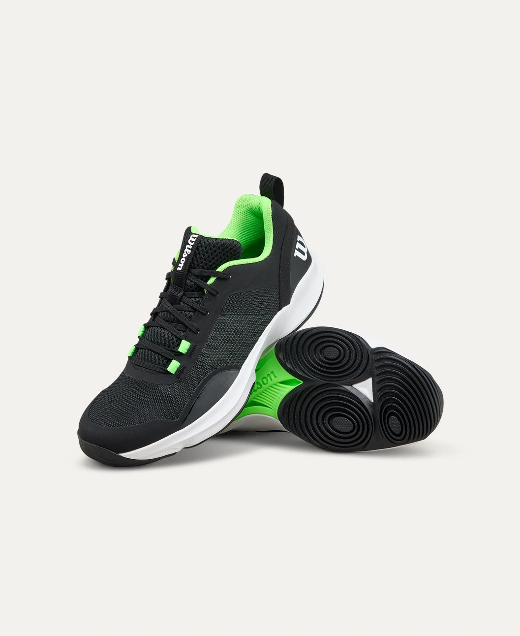 Chaussures de padel Wilson Hurakn Pro V2 Black White Green Gecko