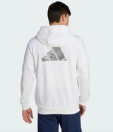 Détail du tissu confortable et respirant du sweat Adidas Collegiate White
