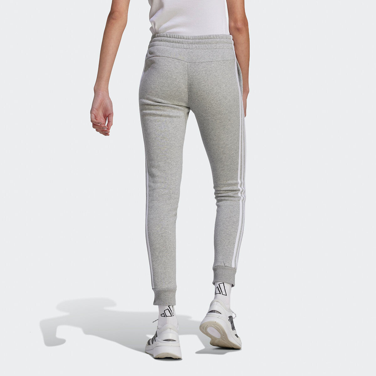 Jogging Adidas 3 Stripes Gris vue de dos