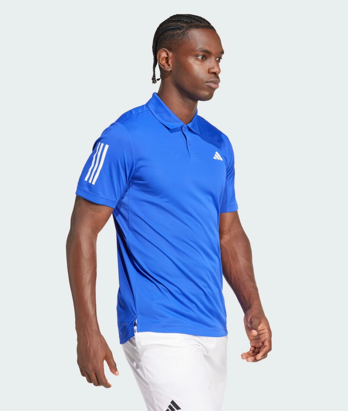 Détail tissu Polo Adidas Club Lucid Blue