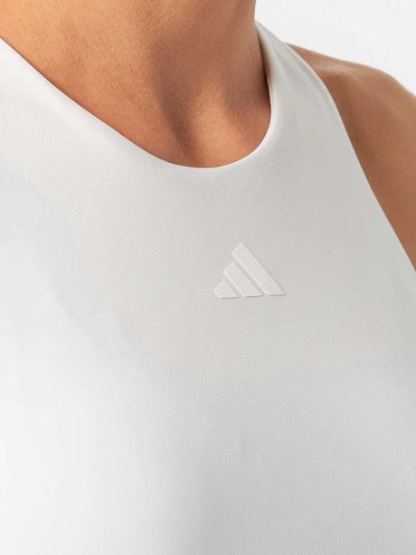 Détail matière et couture du Débardeur Adidas Y Tank Midi White