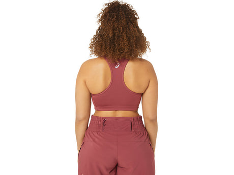 Vue latérale de la Brassière Asics Rouge