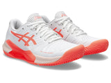 Profil latéral des Chaussures Asics Gel Challenger 14 Clay White Sun Coral