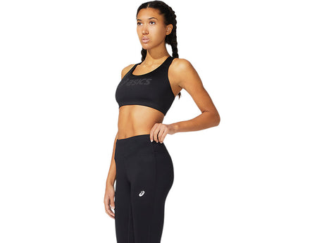 Vue arrière de la Brassière Asics Noir