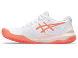 Vue de dessus des Chaussures Asics Gel Challenger 14 Clay White Sun Coral