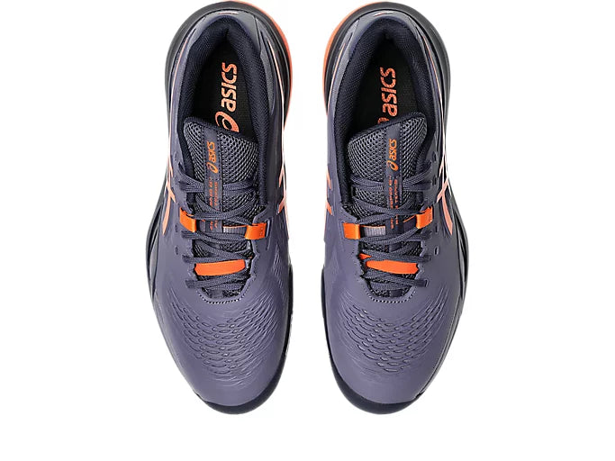 Chaussures Asics Gel Resolution X Clay Nova Orange en action