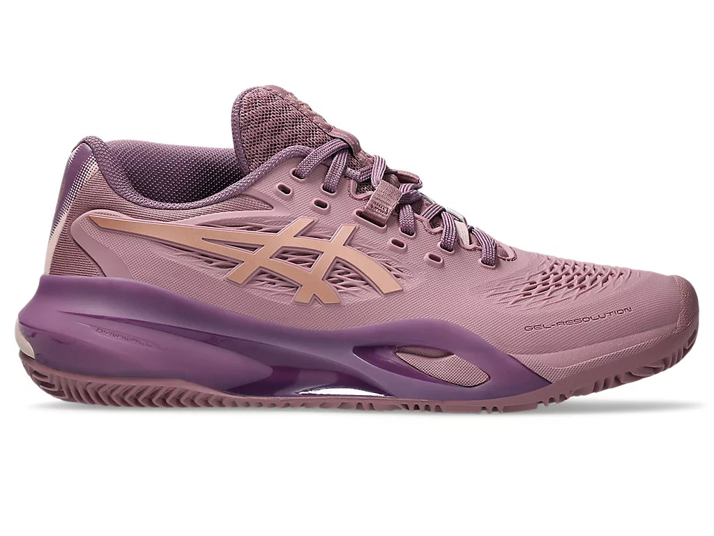 Chaussures Asics Gel Resolution X Rose Gold vue de face