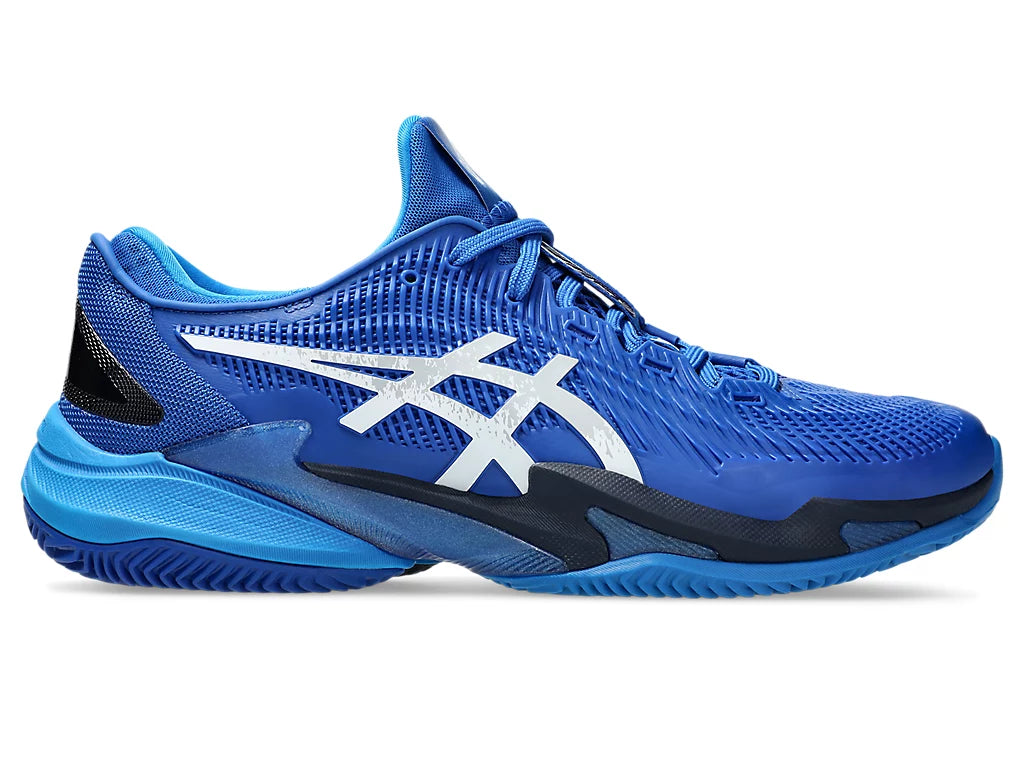 Chaussures Asics Court FF 3 Novak Clay Pure Silver vue latérale