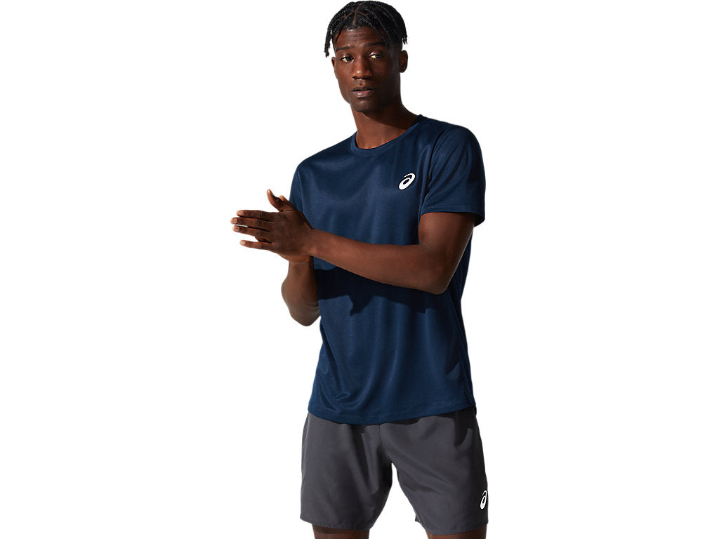 Vue avant du Tee Shirt Asics French Blue