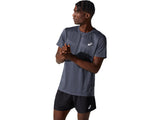 Vue avant du Tee Shirt Asics Gris